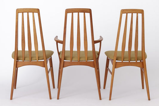 Danish Teak Eva Chairs by Niels Koefoed, 1960s, Set of 6