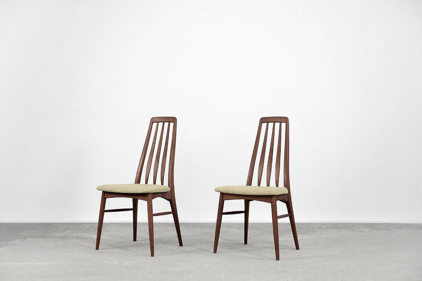 Danish Teak Eva Chairs by Niels Koefoed for Koefoeds Hornslet, 1960s, Set of 2-ZAA-1118493