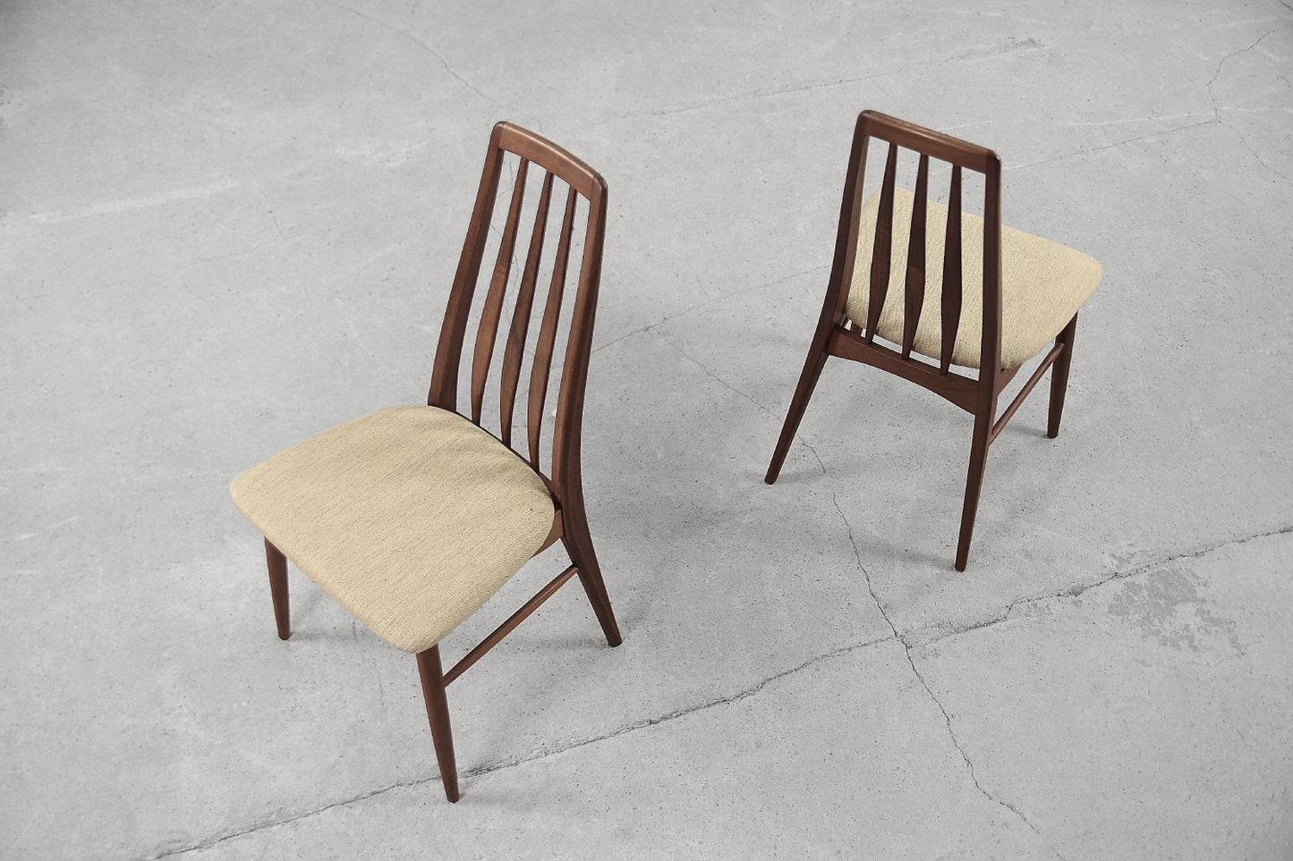 Danish Teak Eva Chairs by Niels Koefoed for Koefoeds Hornslet, 1960s, Set of 2-ZAA-1118493