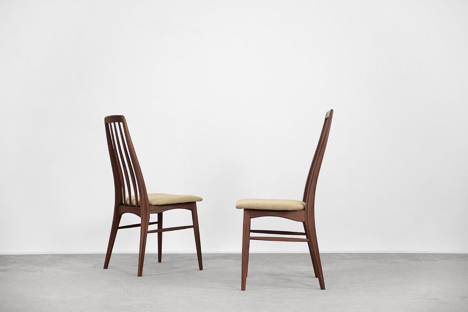 Danish Teak Eva Chairs by Niels Koefoed for Koefoeds Hornslet, 1960s, Set of 2-ZAA-1118493