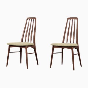 Danish Teak Eva Chairs by Niels Koefoed for Koefoeds Hornslet, 1960s, Set of 2-ZAA-1118493