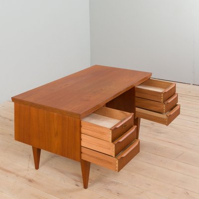 Danish Teak Executive Desk in the style of Illum Wikkelso, 1960s-UE-1394889