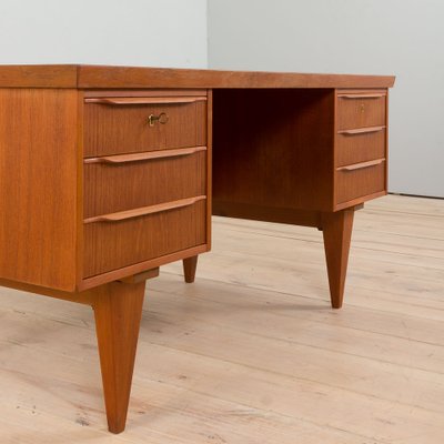 Danish Teak Executive Desk in the style of Illum Wikkelso, 1960s-UE-1394889