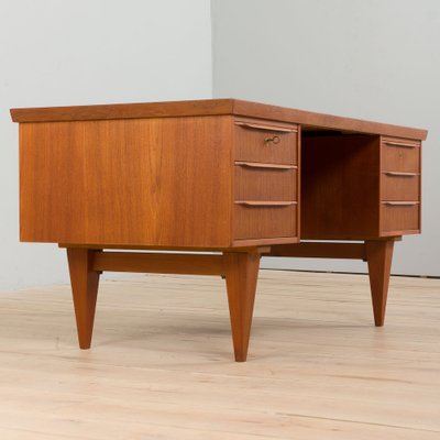 Danish Teak Executive Desk in the style of Illum Wikkelso, 1960s-UE-1394889