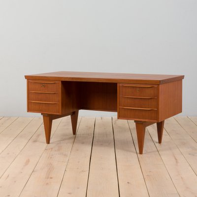 Danish Teak Executive Desk in the style of Illum Wikkelso, 1960s-UE-1394889