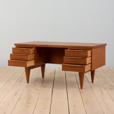 Danish Teak Executive Desk in the style of Illum Wikkelso, 1960s-UE-1394889