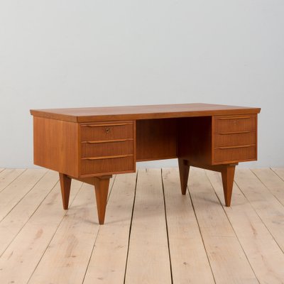 Danish Teak Executive Desk in the style of Illum Wikkelso, 1960s-UE-1394889