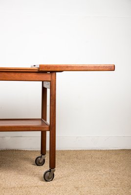 Danish Teak Extendable 2-Tier Serving Trolley, 1960s-EMB-875382