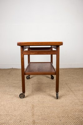 Danish Teak Extendable 2-Tier Serving Trolley, 1960s-EMB-875382