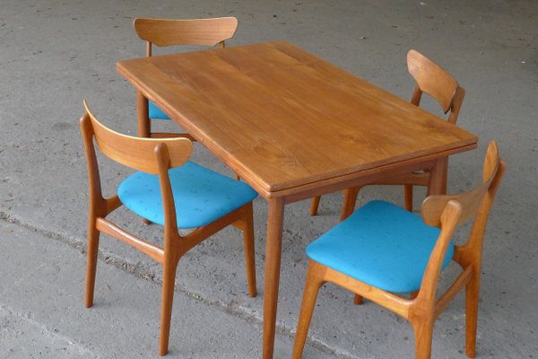 Danish Teak Extendable Dining Table, 1960s-VRE-624010