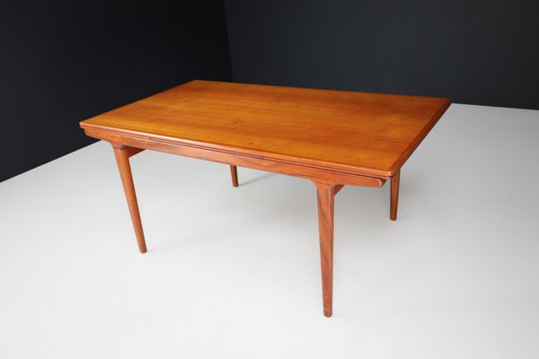 Danish Teak Extension Dining Table by Niels Møller, 1950s-TRW-1797098