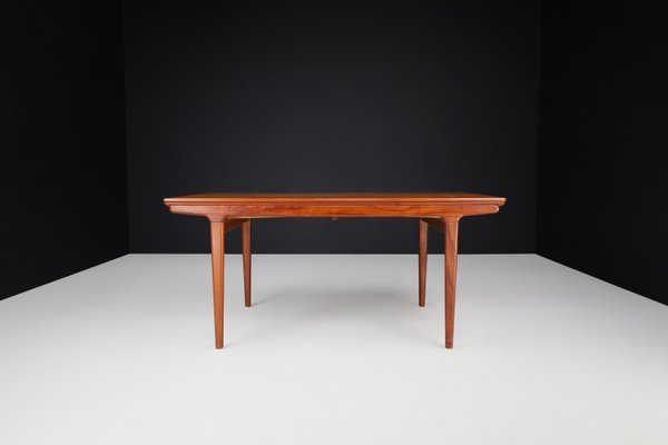 Danish Teak Extension Dining Table by Niels Møller, 1950s-TRW-1797098