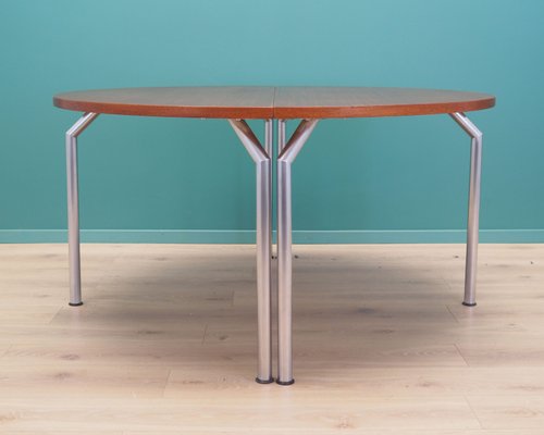 Danish Teak Half Round Dining Table from Bent Krogh, 1970s-VND-2018101