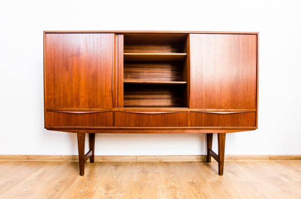 Danish Teak Highboard by E. W. Bach for Sejling Skabe, 1950s-IXL-737814