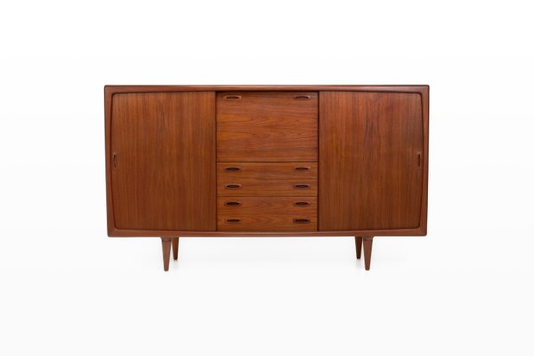 Danish Teak Highboard from H.P. Hansen, 1960s-RNH-2021552