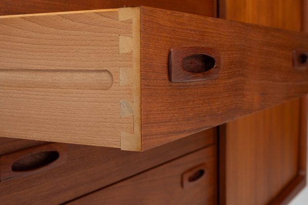 Danish Teak Highboard from H.P. Hansen, 1960s-RNH-2021552