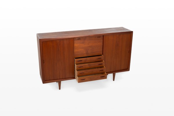 Danish Teak Highboard from H.P. Hansen, 1960s-RNH-2021552