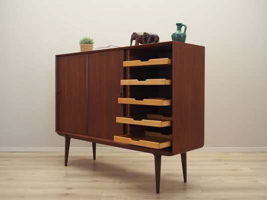 Danish Teak Highboard from Omann Jun, 1970s-VND-1806166