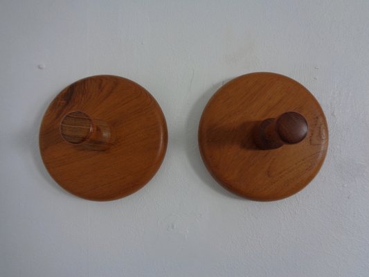 Danish Teak Hooks, 1960s, Set of 2-RDW-1785645