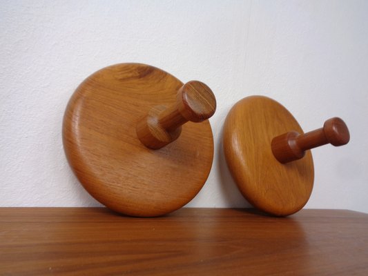 Danish Teak Hooks, 1960s, Set of 2-RDW-1785645