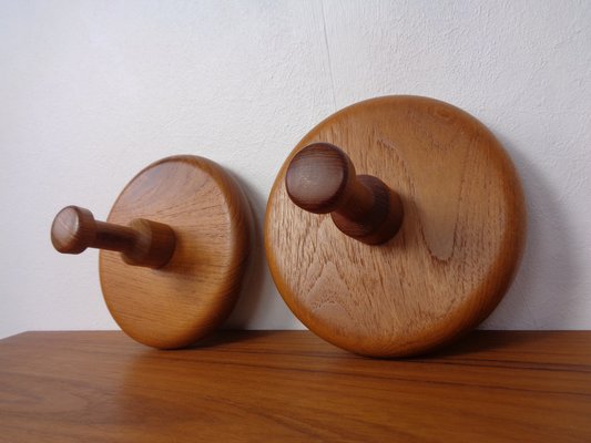 Danish Teak Hooks, 1960s, Set of 2-RDW-1785645