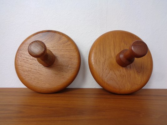 Danish Teak Hooks, 1960s, Set of 2-RDW-1785645