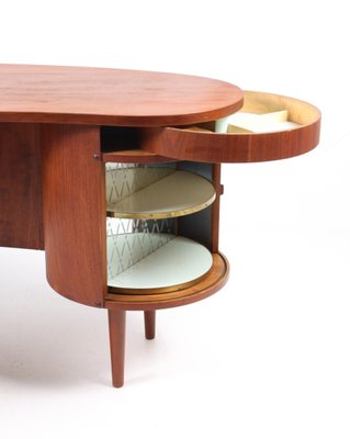 Danish Teak Kidney Desk, 1956-OXJ-716172