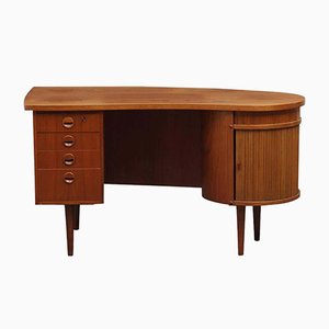 Danish Teak Kidney Desk, 1956-OXJ-716172