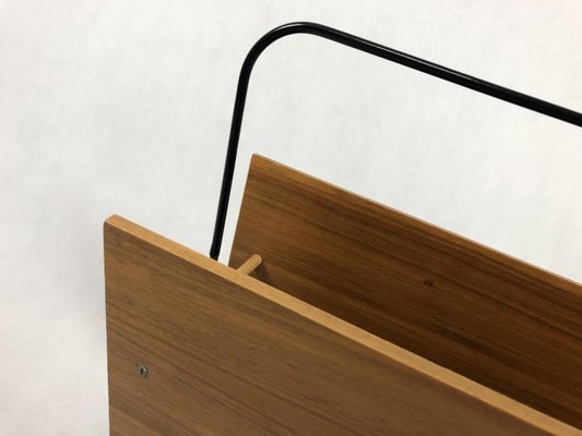 Danish Teak Magazine Rack, 1980s-ZCY-1376209