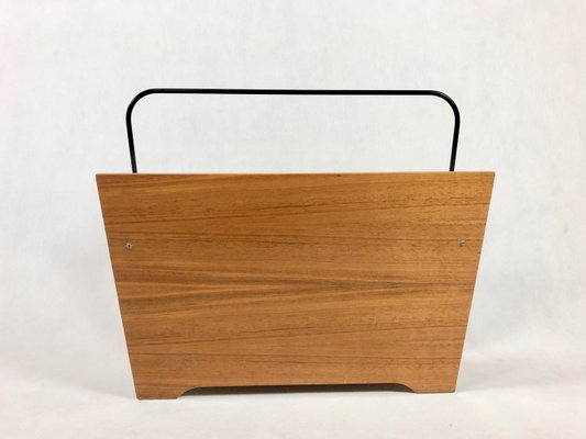 Danish Teak Magazine Rack, 1980s-ZCY-1376209