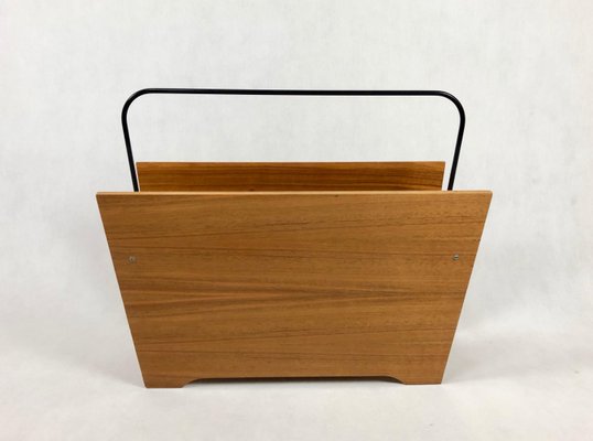 Danish Teak Magazine Rack, 1980s-ZCY-1376209