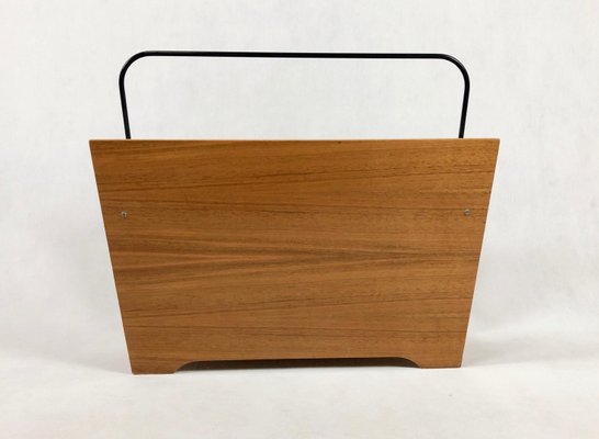 Danish Teak Magazine Rack, 1980s-ZCY-1376209