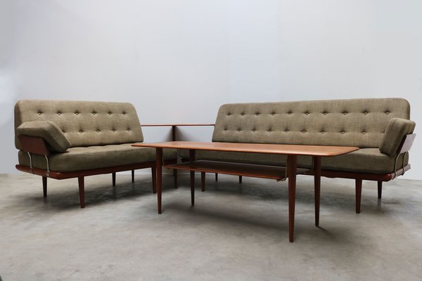 Danish Teak Minerva Sofa Set by Peter Hvidt & Orla Molgaard Nielsen for France & Søn / France & Daverkosen, 1950s, Set of 4-WIP-2041063