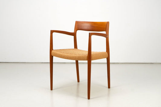 Danish Teak Mod. 57 Armchair with Paper Cord by Niels O. Møller for J.L. Møllers, 1959