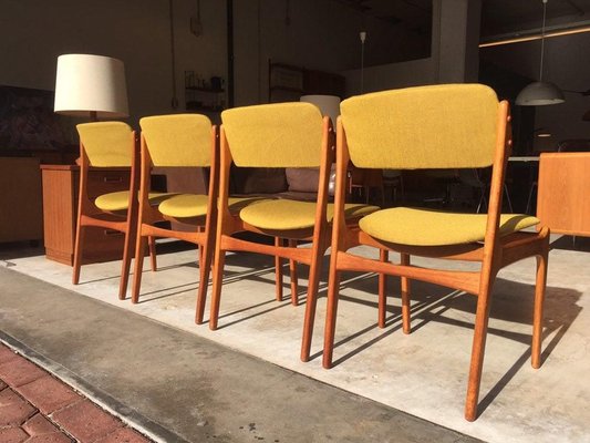 Danish Teak Model 49 Chairs, 1950s, Set of 4-WSA-831226