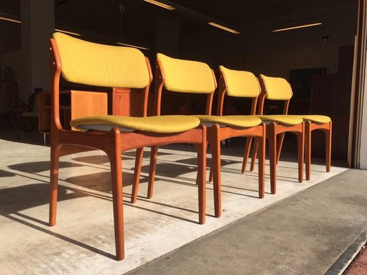 Danish Teak Model 49 Chairs, 1950s, Set of 4-WSA-831226