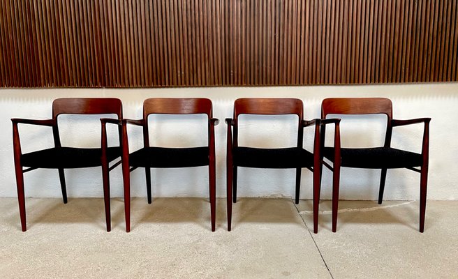 Danish Teak Model 56 Chairs by Niels O. Møller for J.l. Møllers, 1954, Set of 4-JP-1086840