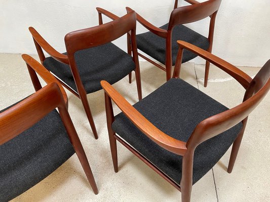 Danish Teak Model 56 Chairs by Niels O. Møller for J.l. Møllers, 1954, Set of 4-JP-1086840