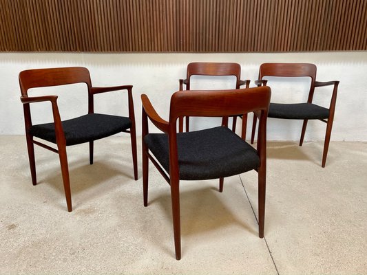 Danish Teak Model 56 Chairs by Niels O. Møller for J.l. Møllers, 1954, Set of 4-JP-1086840