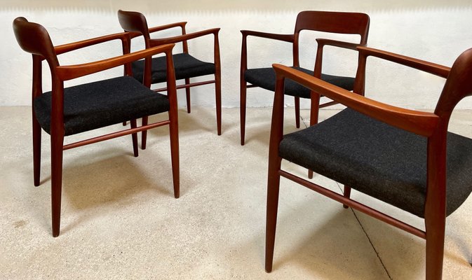 Danish Teak Model 56 Chairs by Niels O. Møller for J.l. Møllers, 1954, Set of 4-JP-1086840