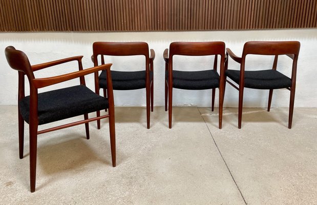 Danish Teak Model 56 Chairs by Niels O. Møller for J.l. Møllers, 1954, Set of 4-JP-1086840