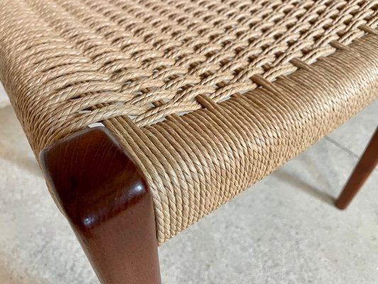 Danish Teak Model 71 Side or Dining Chair with Hand-Woven Paper Cord Seat by Niels O. Møller for J.l. Møllers, 1951-JP-1113254