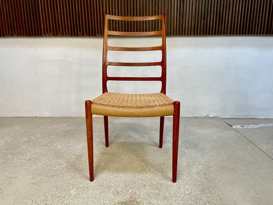 Danish Teak Model 82 High Back Side Chair by Niels O. Møller, 1960s-JP-1336573