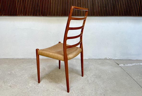 Danish Teak Model 82 High Back Side Chair by Niels O. Møller, 1960s-JP-1336573