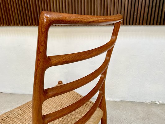 Danish Teak Model 82 High Back Side Chair by Niels O. Møller, 1960s-JP-1336573