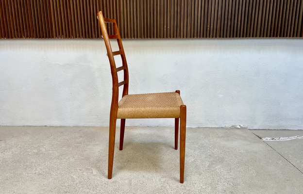 Danish Teak Model 82 High Back Side Chair by Niels O. Møller, 1960s-JP-1336573