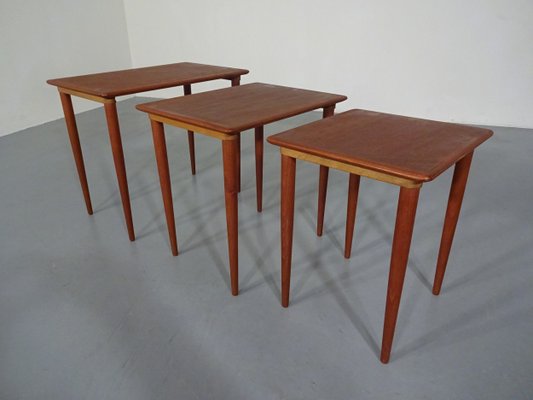 Danish Teak Nesting Tables, 1960s, Set of 3-RDW-619972