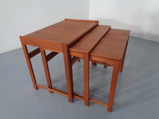 Danish Teak Nesting Tables, 1960s, Set of 3-RDW-796734