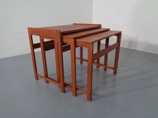 Danish Teak Nesting Tables, 1960s, Set of 3-RDW-796734