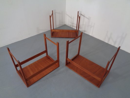 Danish Teak Nesting Tables, 1960s, Set of 3-RDW-796734